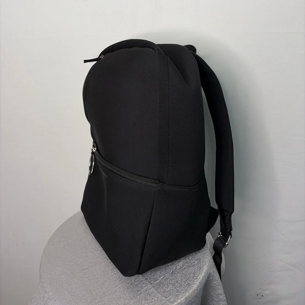 Paco Rabanne Parfums Black XL Backpack Minimalist Logo Excellent Condition(B66✨,